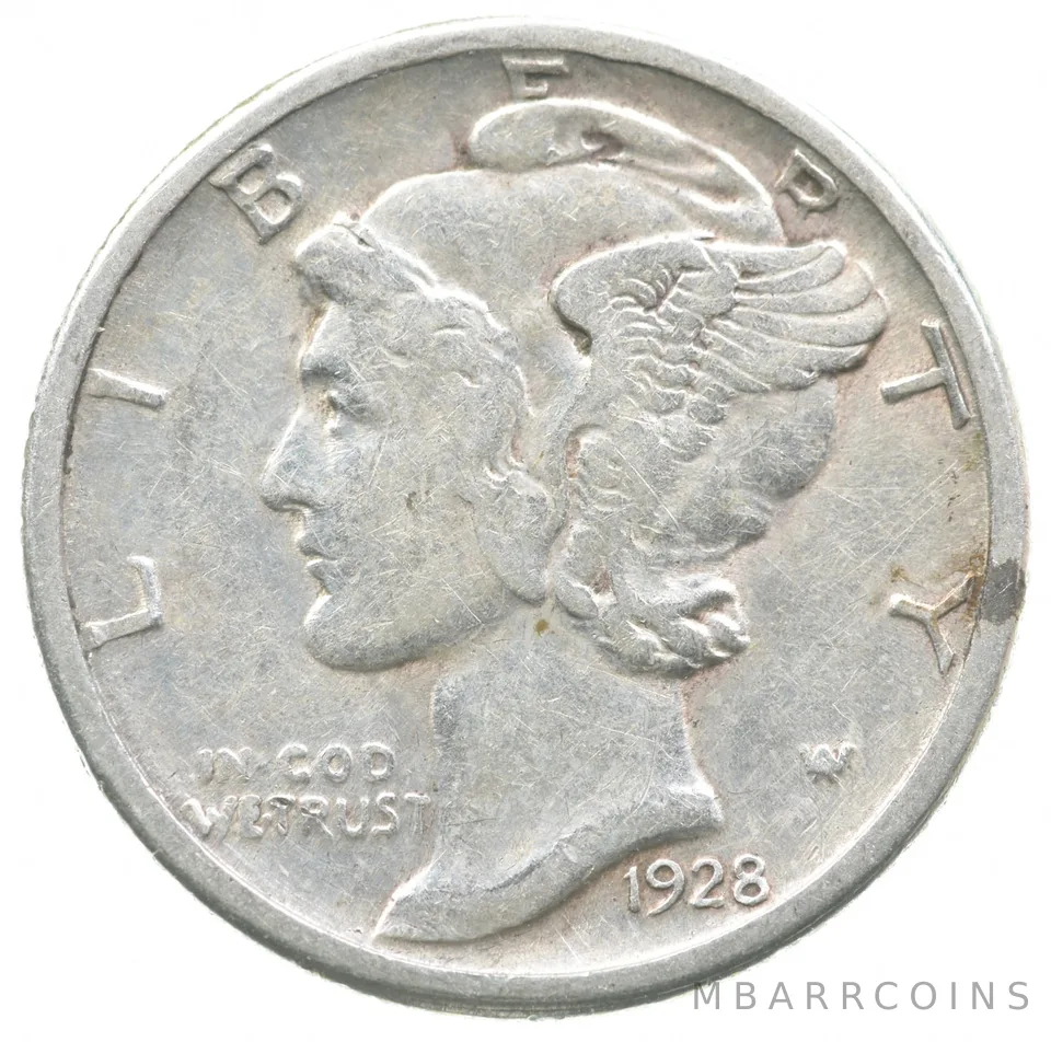 1928-S Mercury Dime Large S FS-501 *1506