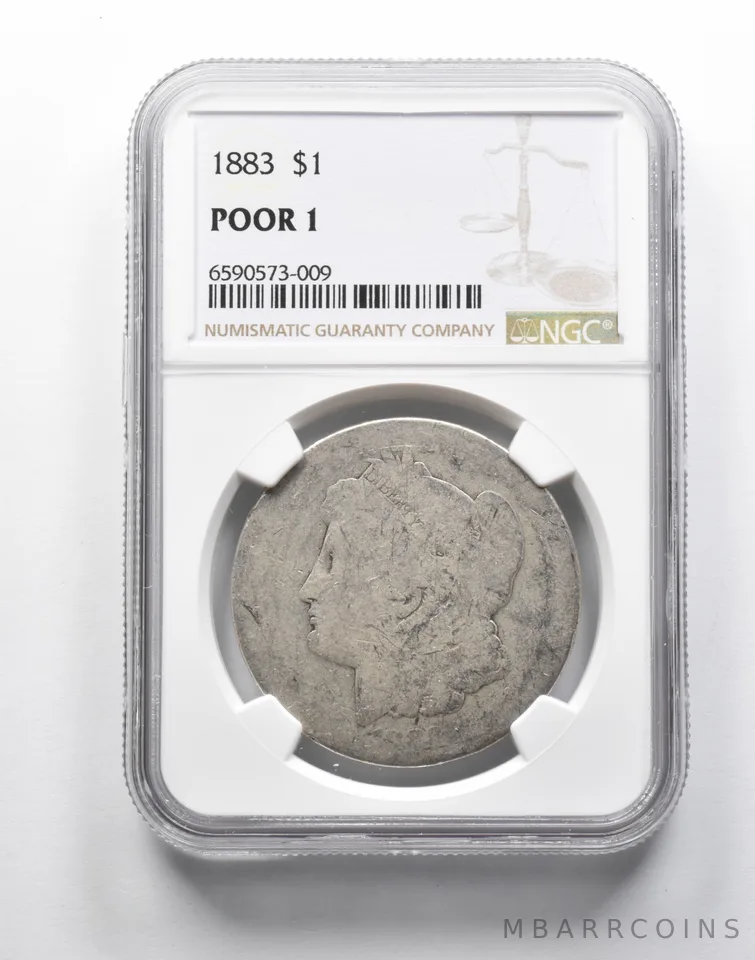 POOR 1 1883 Morgan Silver Dollar NGC Lowball Low Ball Pocket Piece *9224
