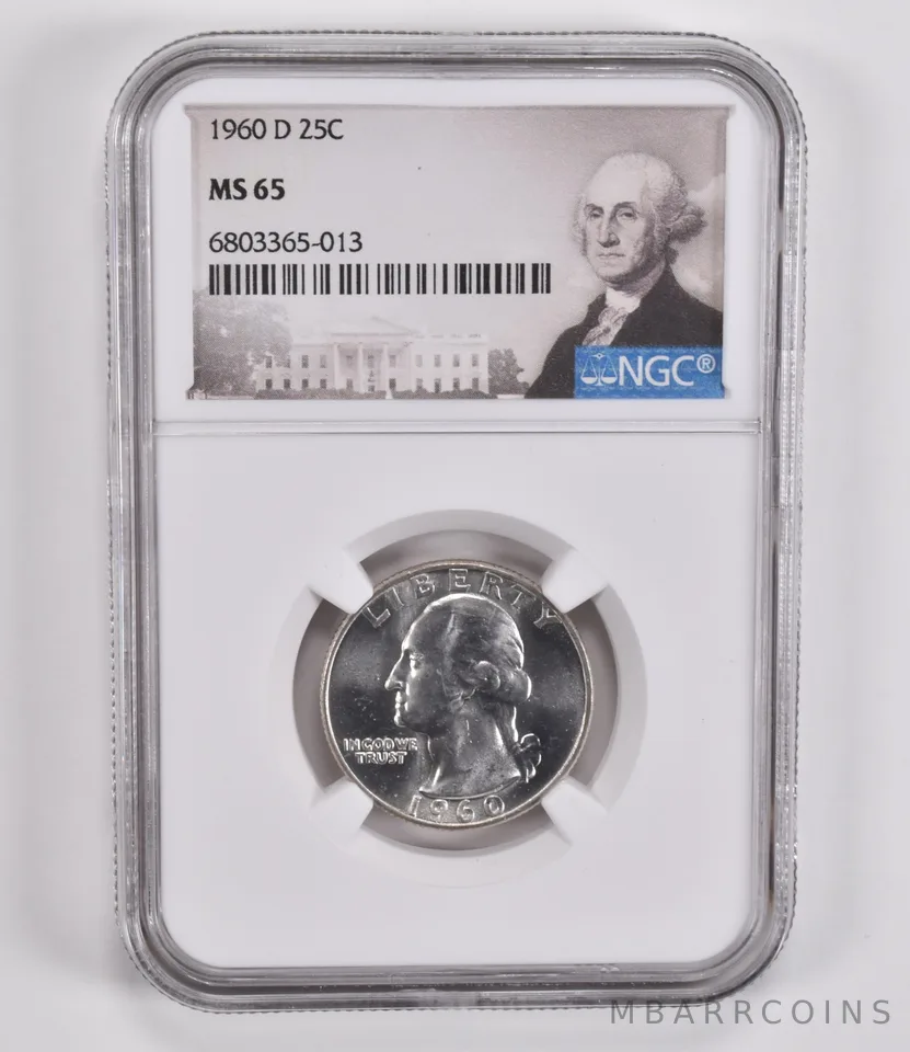 1960-D Washington Quarter MS65 NGC Special Label