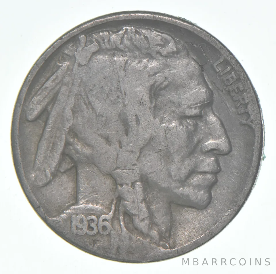 1936-S Indian Head Buffalo Nickel Average Circ