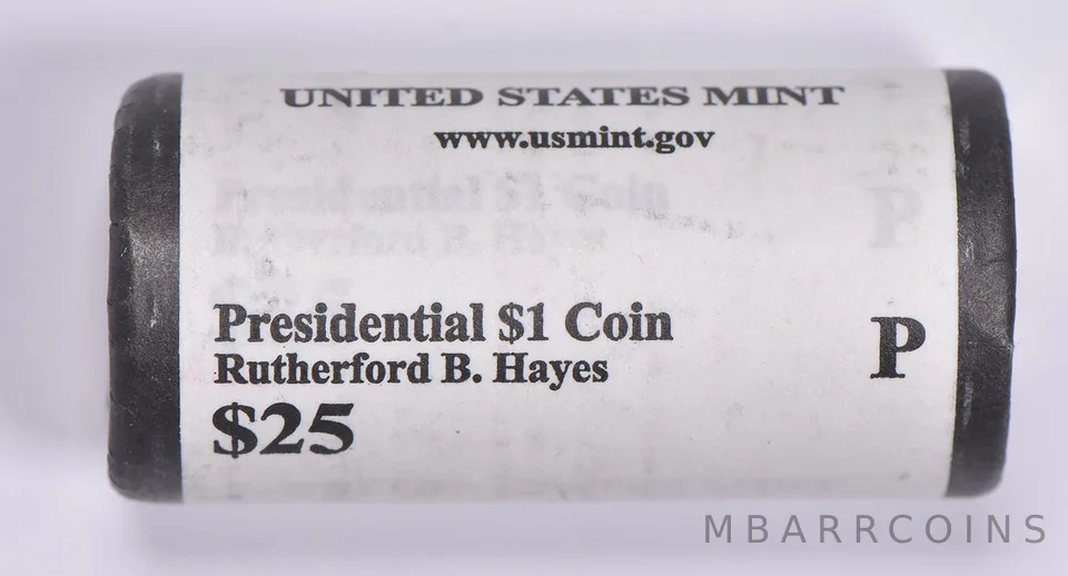 2011-P Rutherford Hayes Presidential $1 Coin Roll $25 Unc US Mint BU