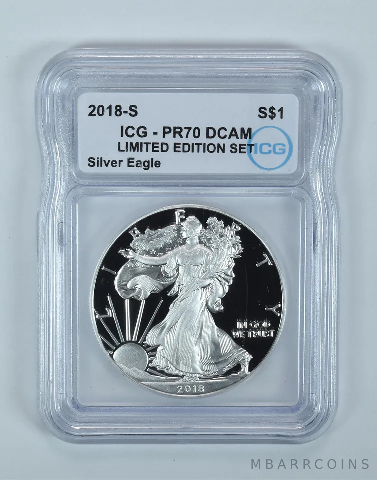 2018-S American Silver Eagle Limited Edition Set PR70 DCAM ICG