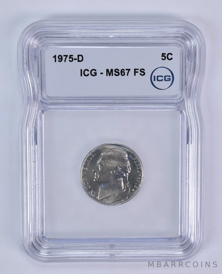 1975-D Jefferson Nickel MS67 FS ICG