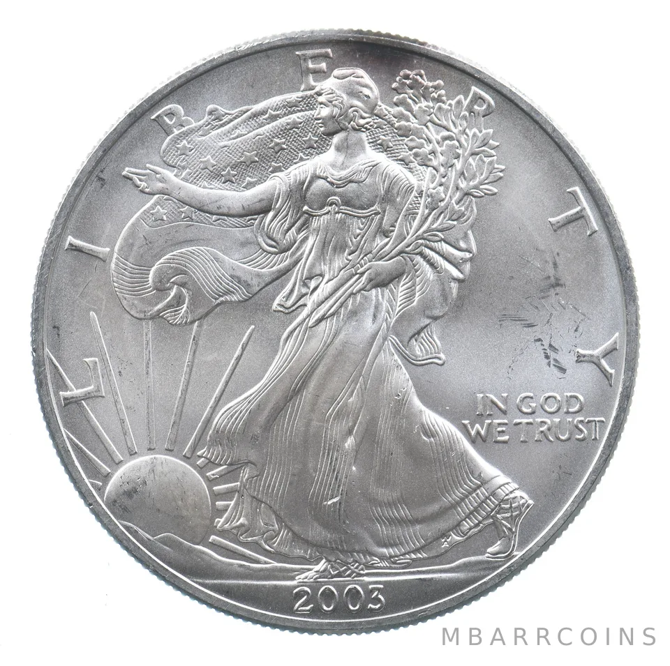 Better Date 2003 American Silver Eagle 1 Troy Oz .999 Fine Silver *640
