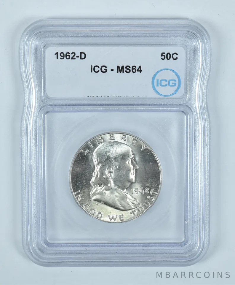 1962-D Franklin Half Dollar MS64 ICG