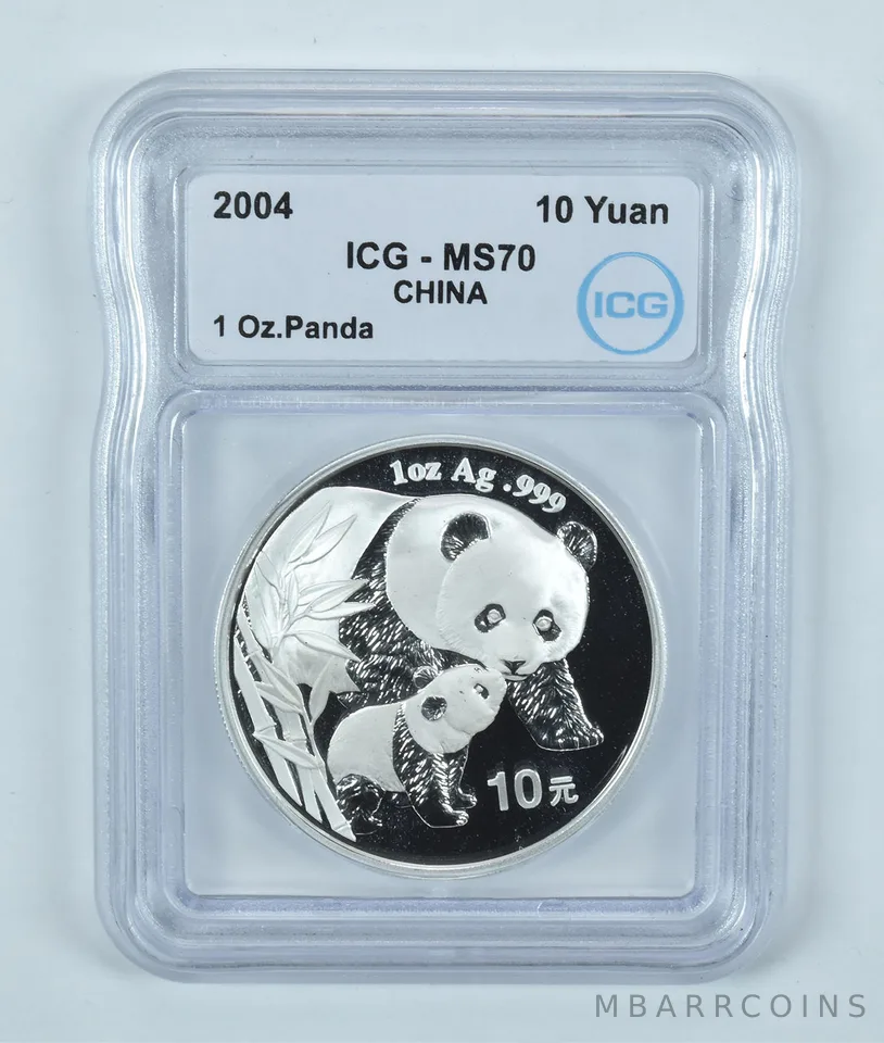 2004 China 10 Yuan Silver Panda MS70 ICG