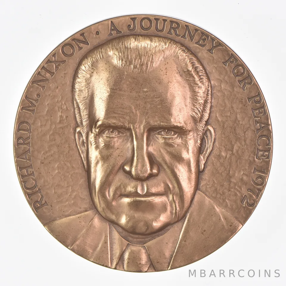 1972 Richard Nixon A Journey For Peace Bronze Medal *1821