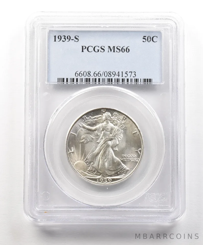 1939-S Walking Liberty Half Dollar MS66 PCGS PQ a4887