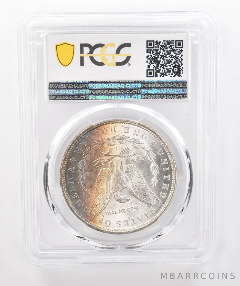 1890 Morgan Silver Dollar MS63 PCGS Beautiful Tone Reverse a0288