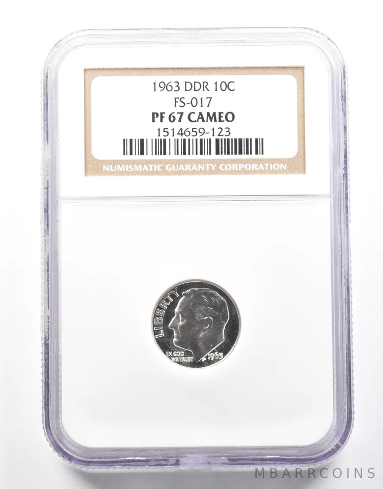 1963 Roosevelt Dime DDR FS-017 PF67 CAMEO NGC *2139