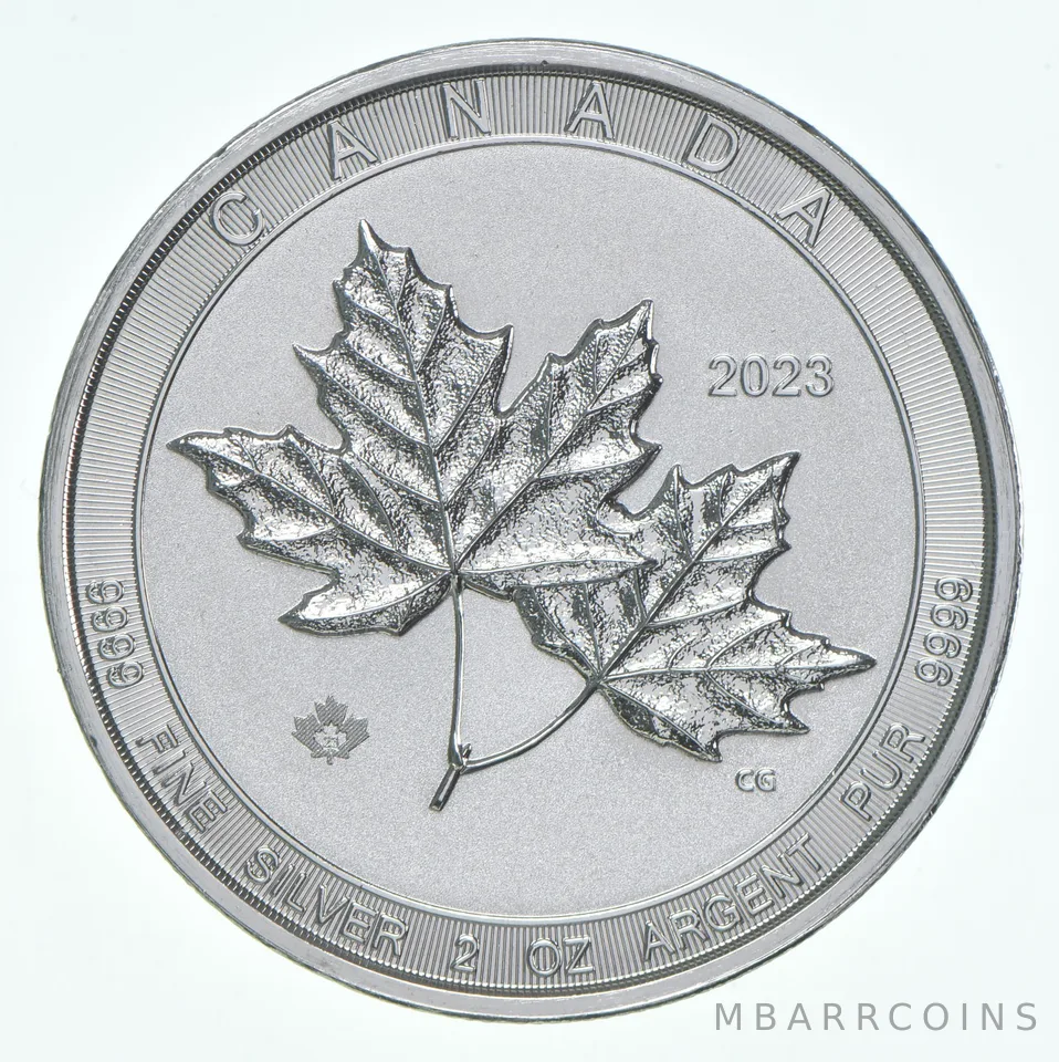 2023 Canada 10 Dollars Silver Maple Leaf Twin Maples 2 Oz Silver .9999