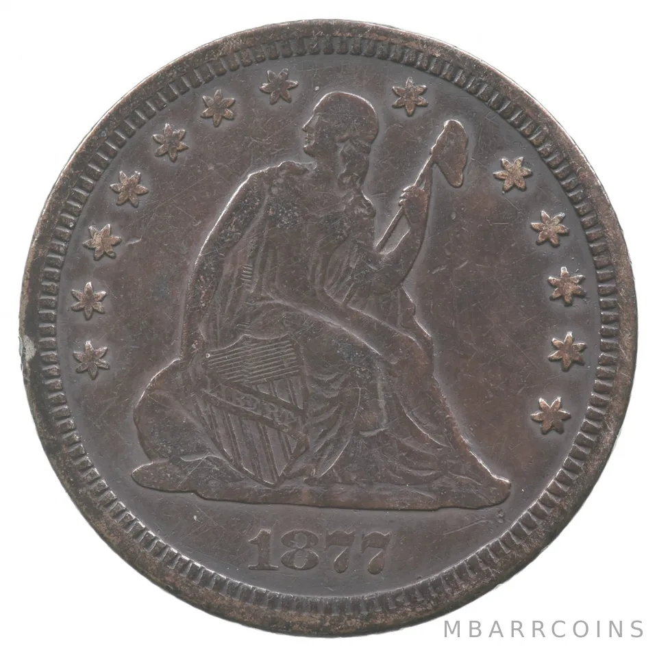 1877-CC Seated Liberty Quarter *8889