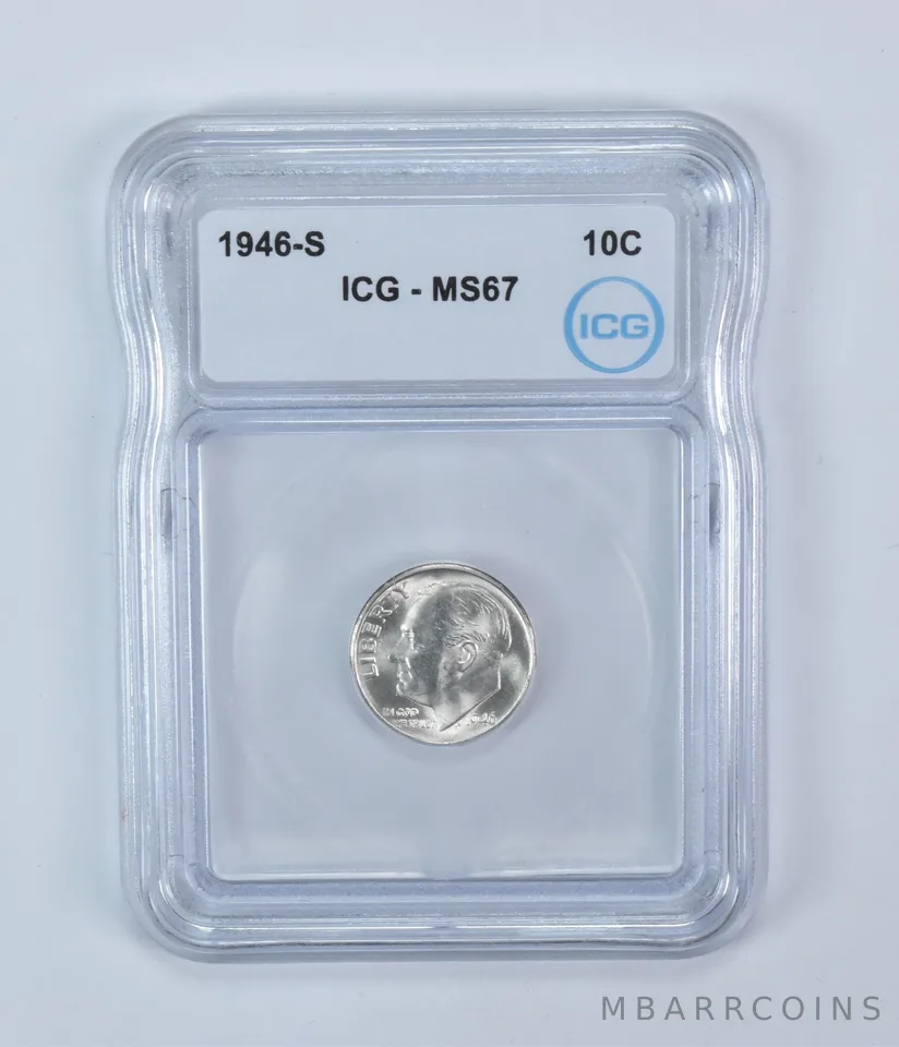 1946-S Roosevelt Dime MS67 ICG