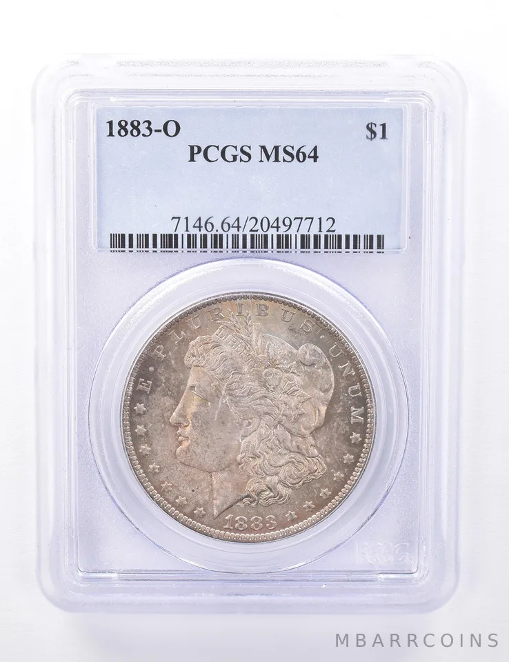 MS64 1883-O Morgan Silver Dollar - Graded PCGS- Fabulous Tone *4010