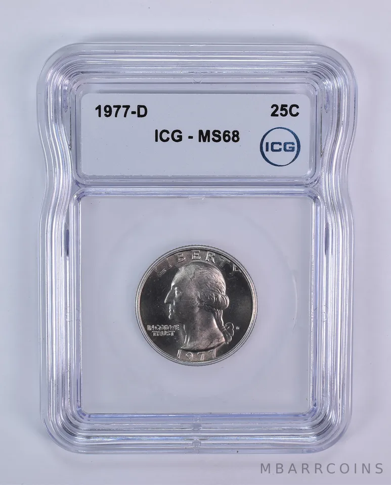 1977-D Washington Quarter MS68 ICG