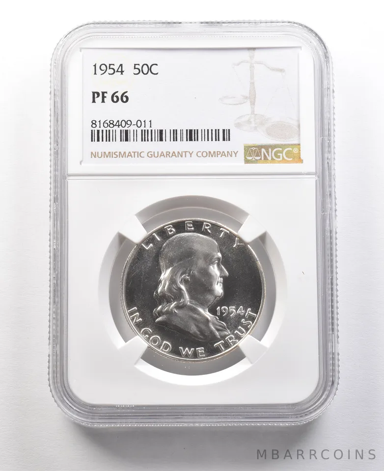 1954 Franklin Half Dollar PF66 NGC Great Contrast a8934