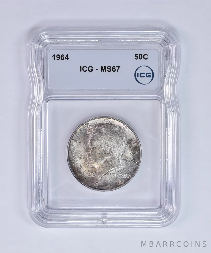 1964 Kennedy Half Dollar MS67 ICG Beautiful Tone *8017