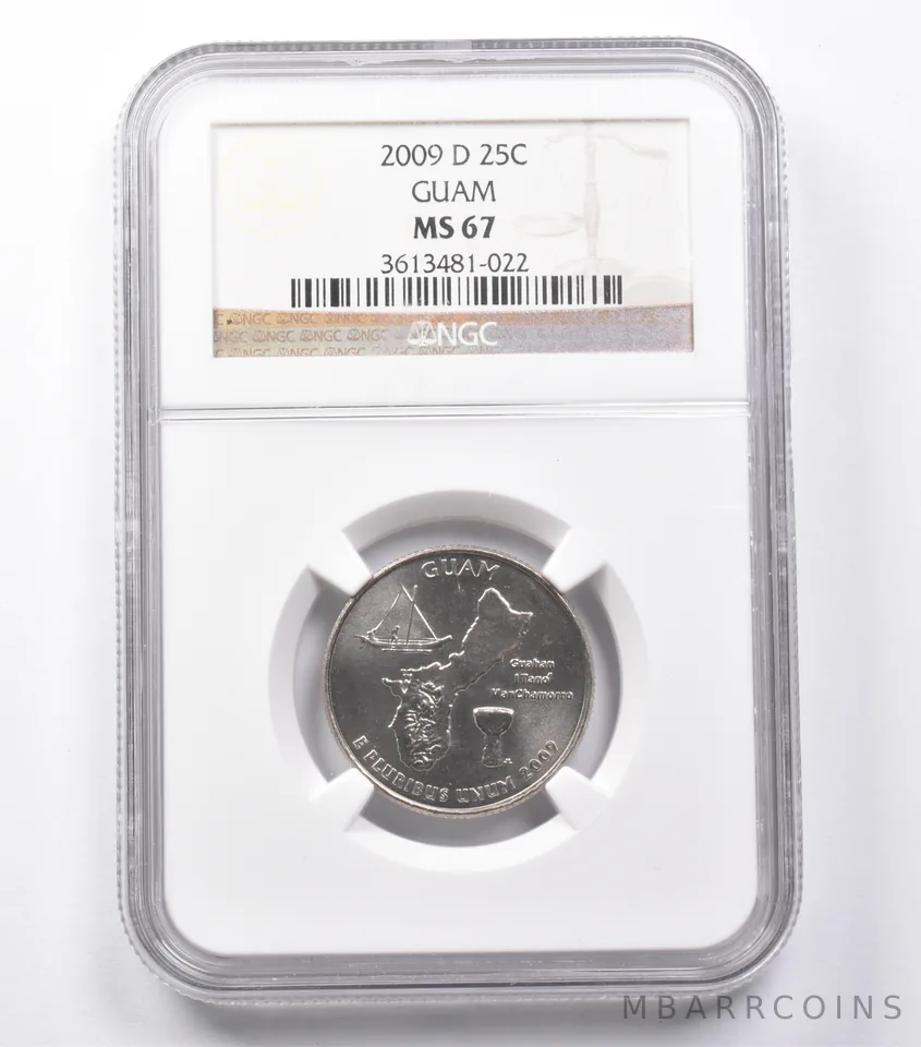 MS67 2009-D Washington State Quarter Guam NGC *5399