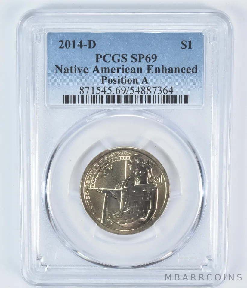 2014-D Sacagawea $1 Native Hospitality Enhanced SP69 PCGS Blue Label