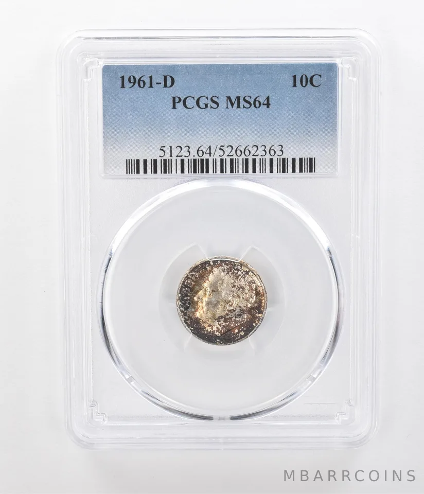 1961-D Roosevelt Dime MS64 PCGS Beautiful Tone *1048