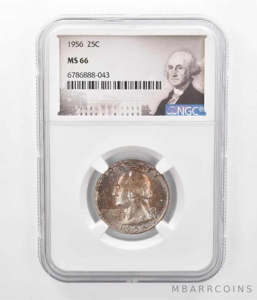 1956 Washington Quarter MS66 NGC Beautiful Tone *2330