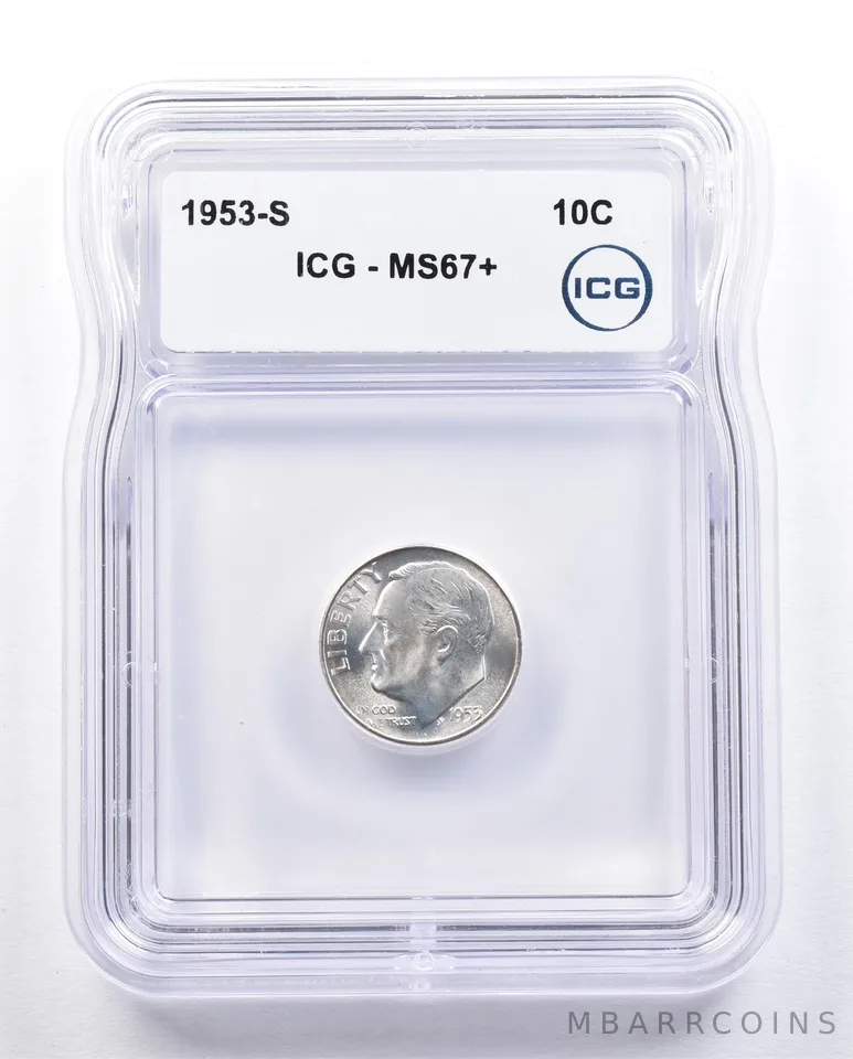 1953-S Roosevelt Dime MS67+ ICG *1645
