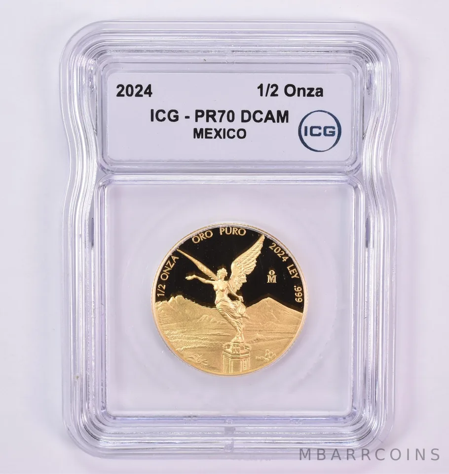 2024 Mo Mexico 1/2 Onza Gold Libertad PR70 DCAM ICG