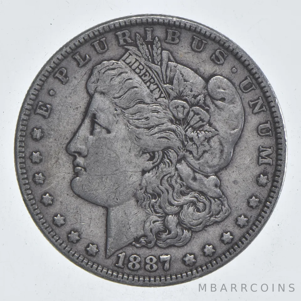 Early - 1887 Morgan Silver Dollar - 90% US Coin *866