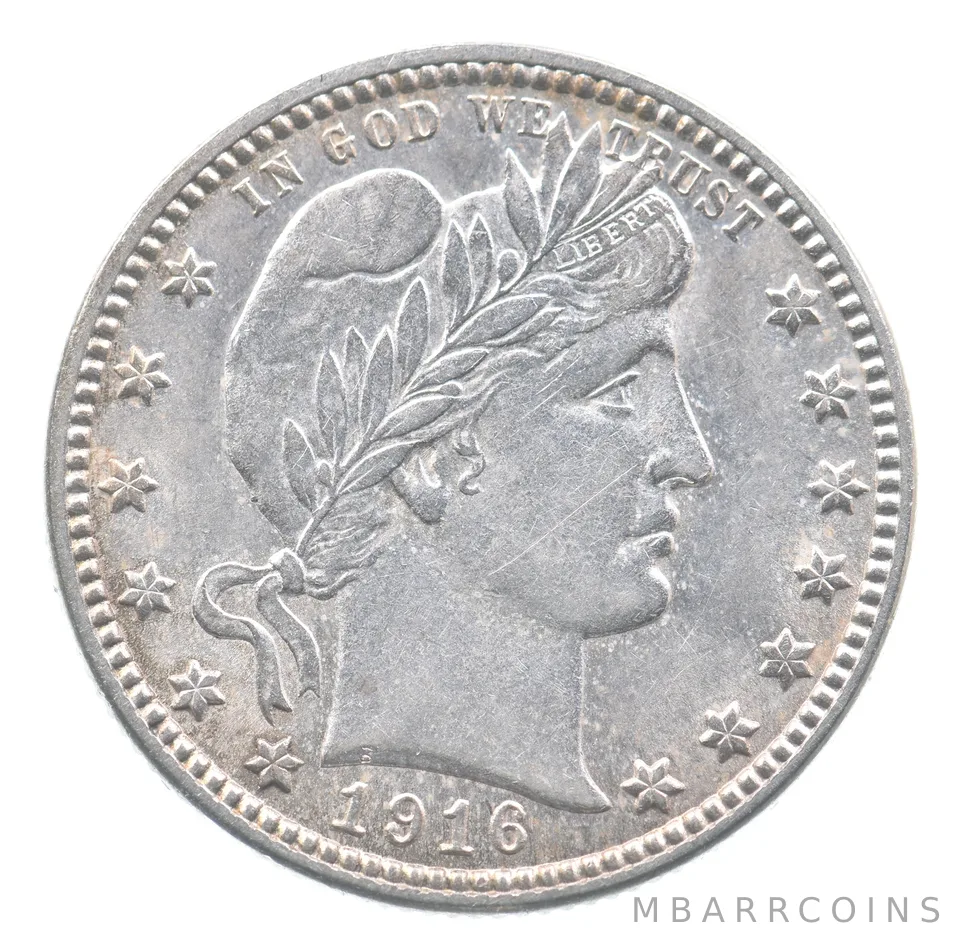 1916-D Barber Quarter a8655