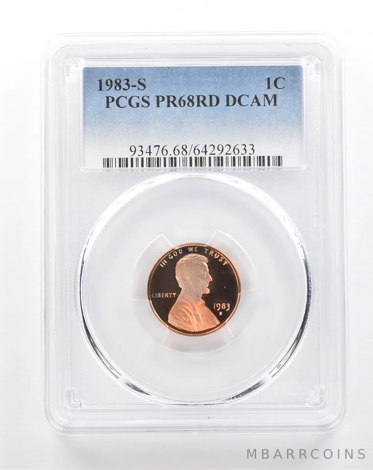 1983-S Lincoln Memorial Cent PR68 RD DCAM PCGS Beautiful Tone *3448