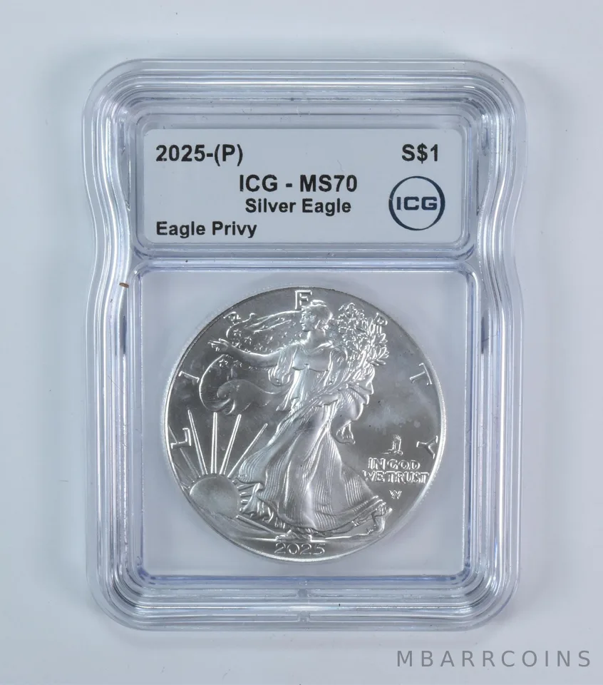 2025 (P) American Silver Eagle Eagle Privy MS70 ICG