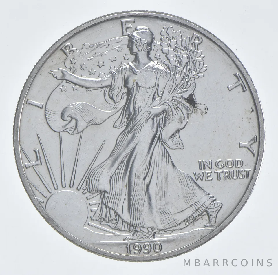 Better Date 1990 American Silver Eagle 1 Troy Oz .999 Fine Silver *056