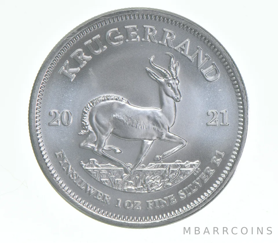 2021 South Africa Krugerrand 1 Oz Silver 1 Rand Coin