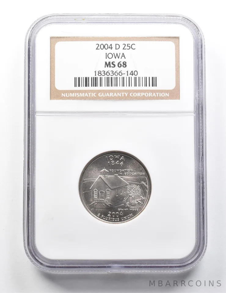 2004-D Washington State Quarter Iowa MS68 NGC *9392