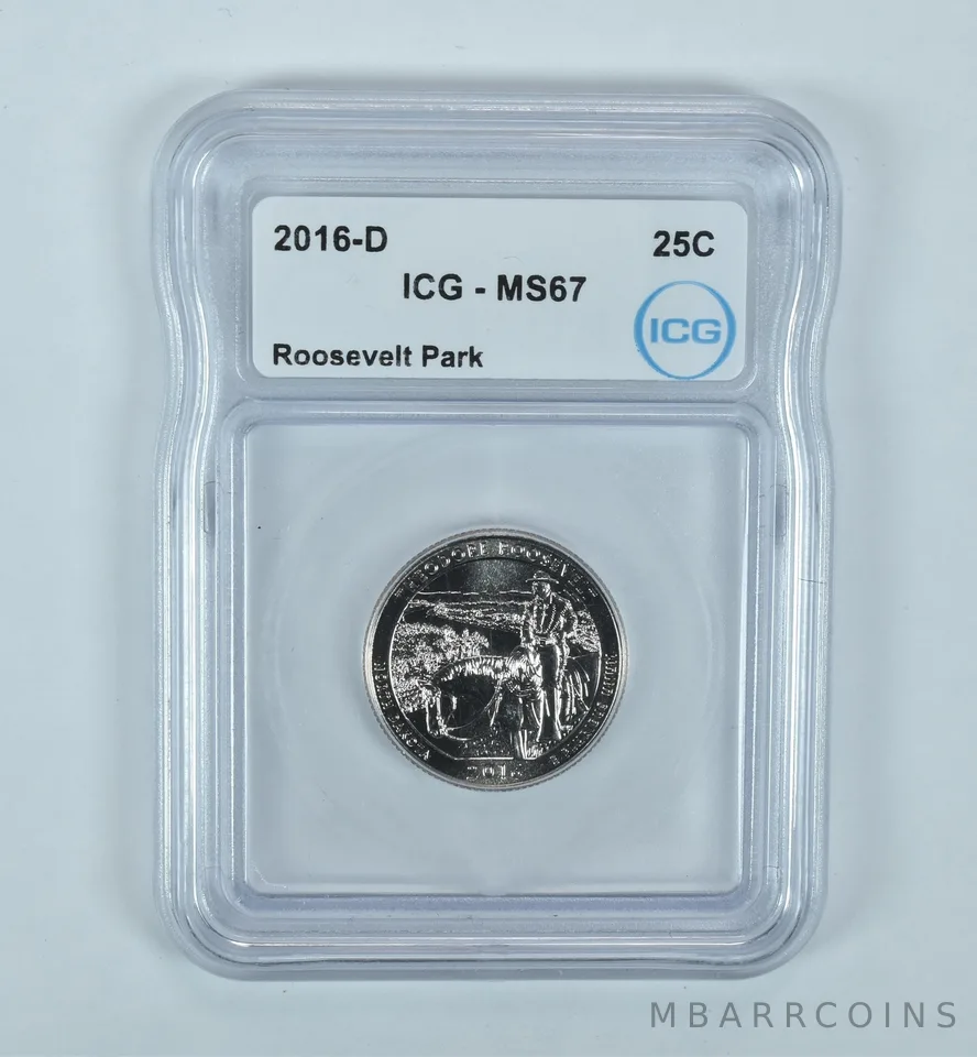 2016-D Washington Quarter ATB Roosevelt Park MS67 ICG