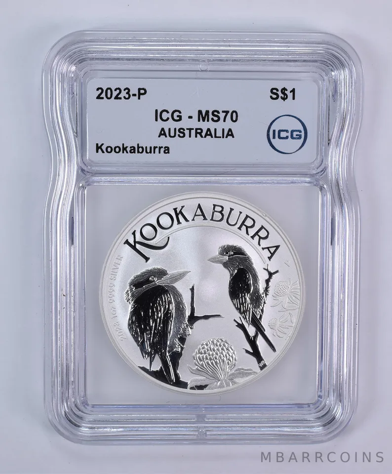 2023 P Australia 1 Dollar Silver Kookaburra 1 Oz Silver MS70 ICG