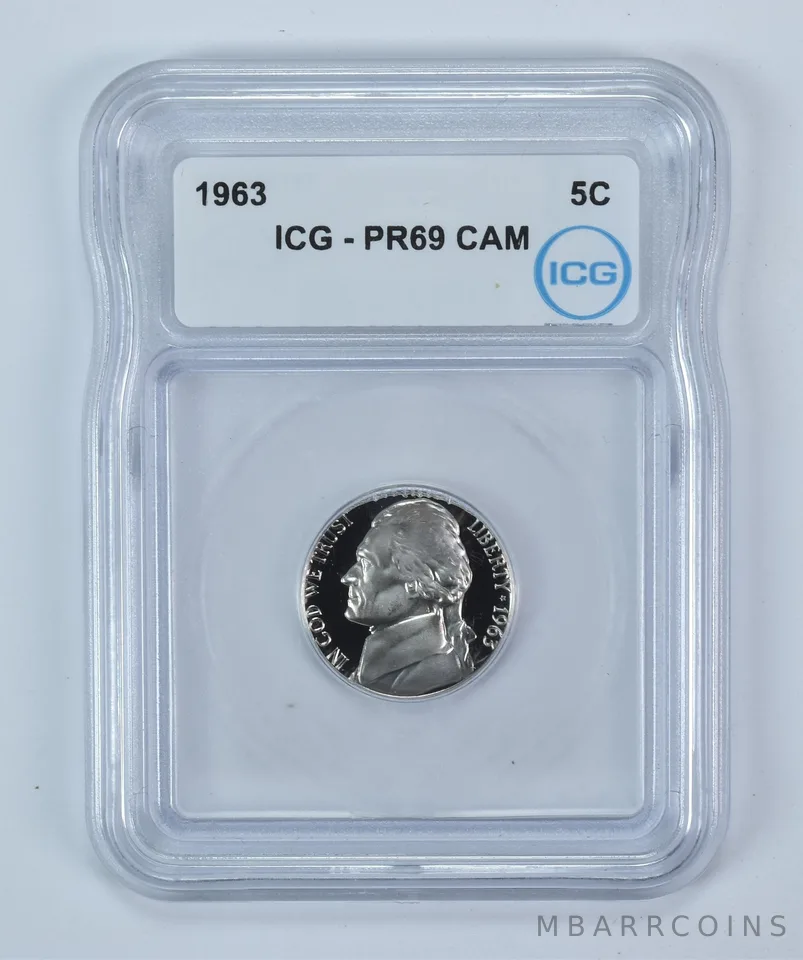 1963 Jefferson Nickel PR69 CAM ICG