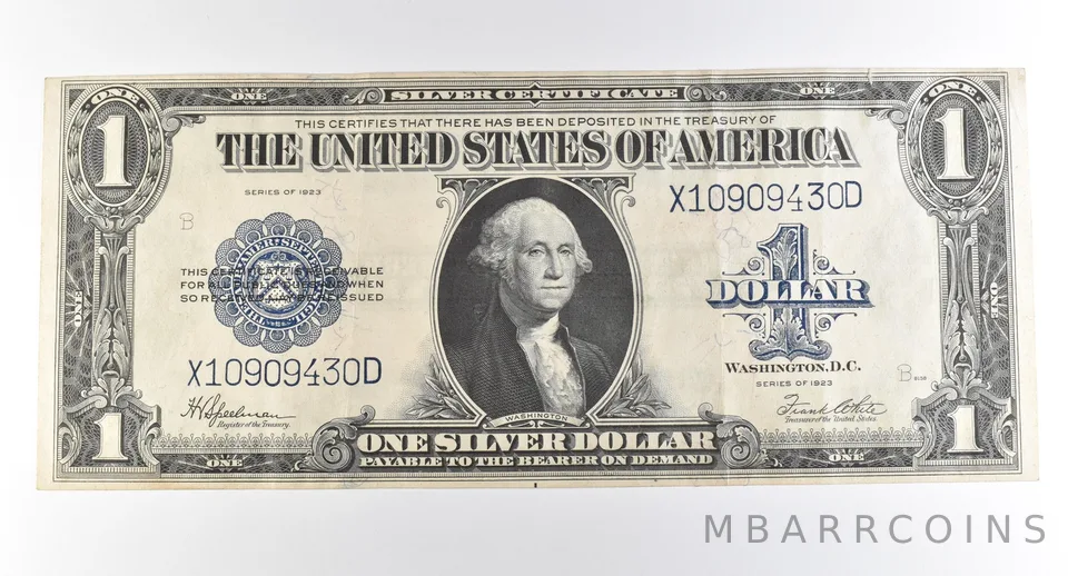 1923 $1 Silver Certificate Large Note Blue Seal *3683