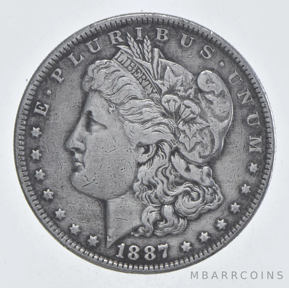 Early - 1887 Morgan Silver Dollar - 90% US Coin *960