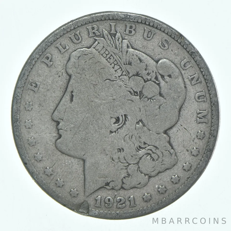 (1) CULL 1921 Morgan Silver Dollar 90% Bullion from Bulk Lot
