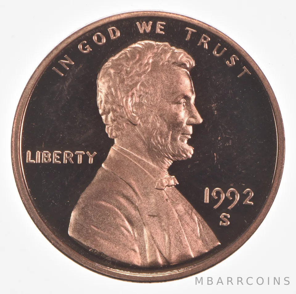 1992-S Lincoln Memorial Cent Proof