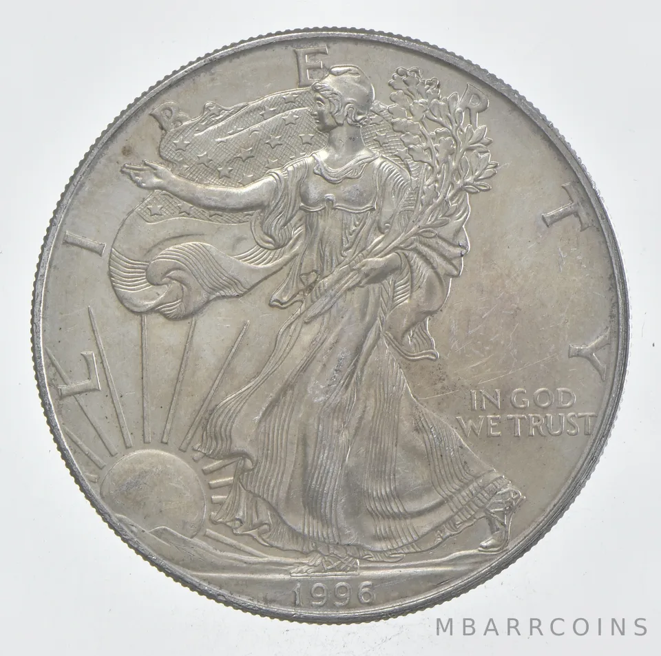 Rarest 1996 American Silver Eagle - Key Date - Rare LOW MINTAGE *344