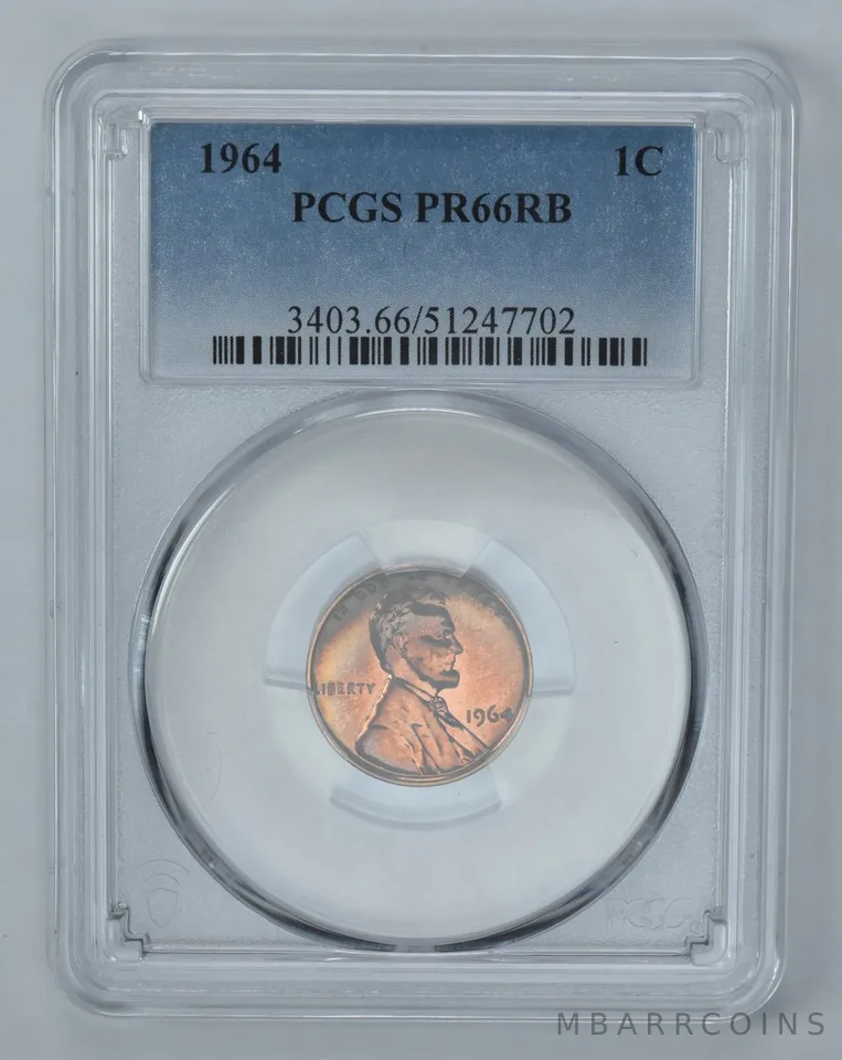 1964 Lincoln Memorial Cent PR66 RB PCGS Beautiful Tone *7198