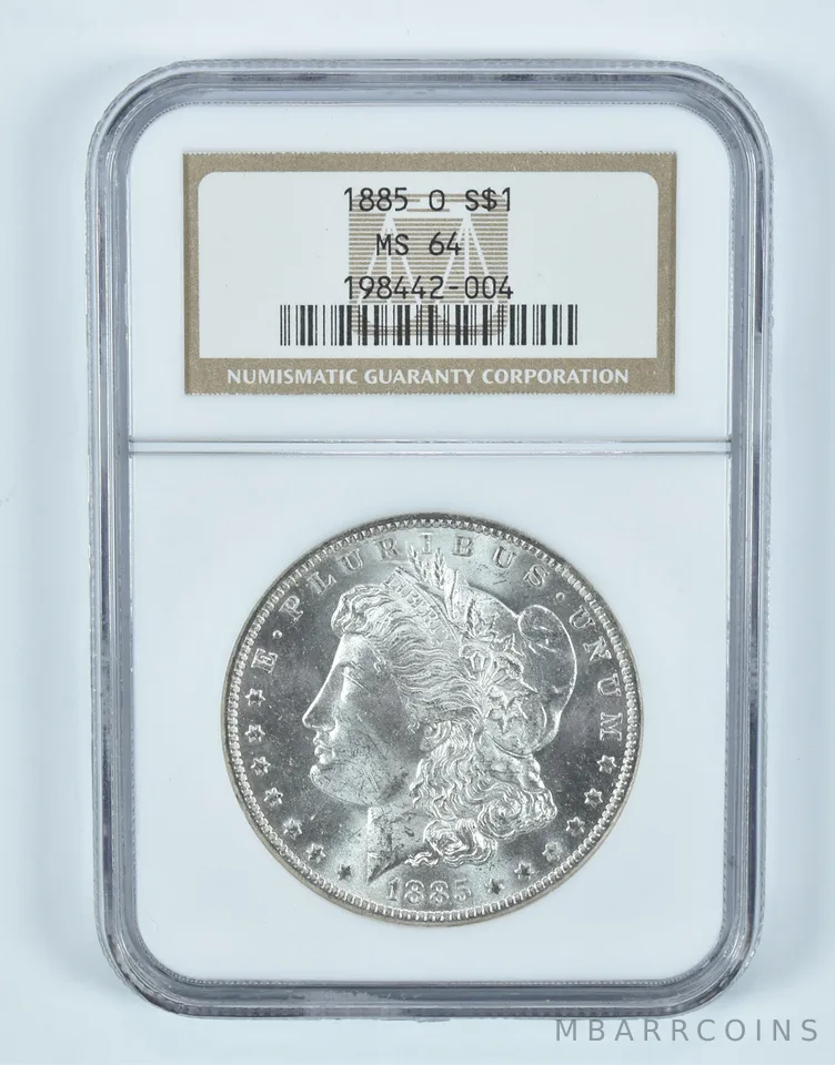 1885-O Morgan Silver Dollar MS64 NGC Brown Label