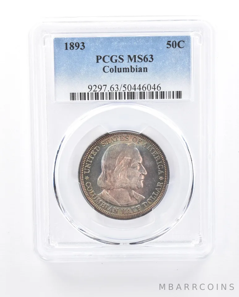 1893 Columbian Exposition Commemorative Half Dollar MS63 PCGS Nice Tone *1308