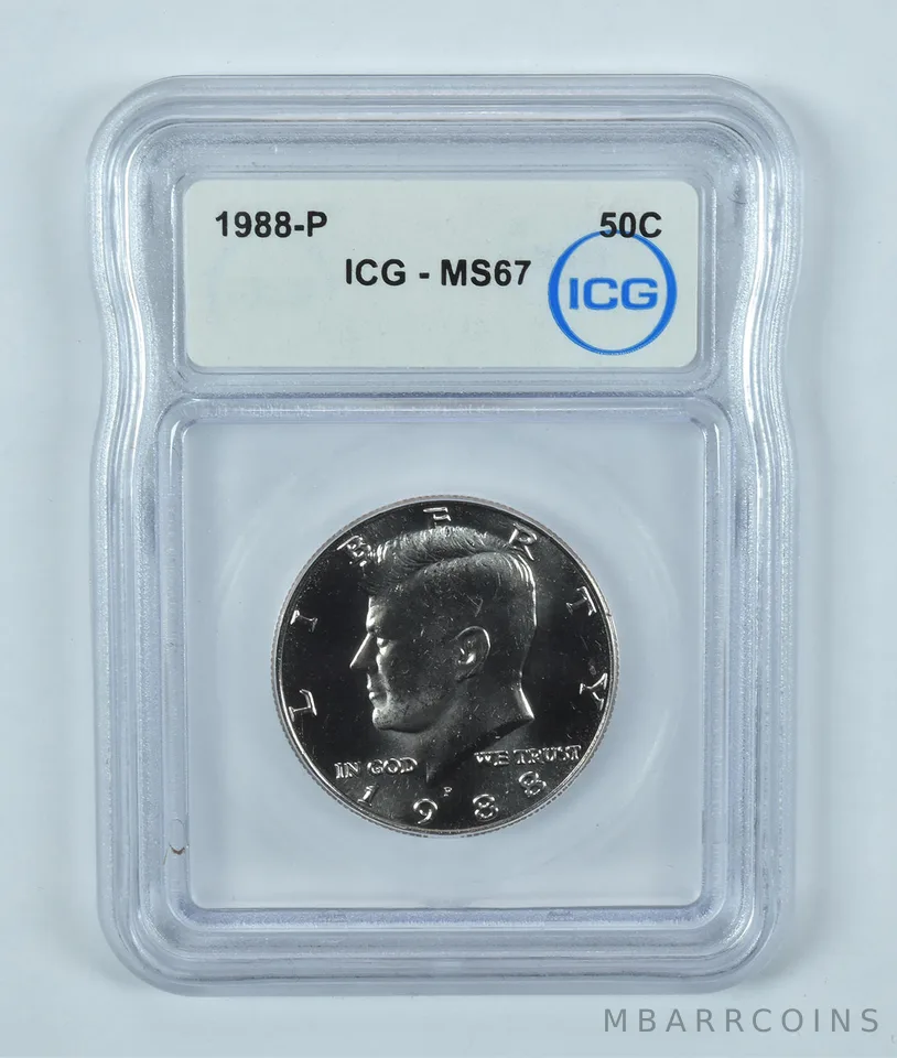 1988-P Kennedy Half Dollar MS67 ICG
