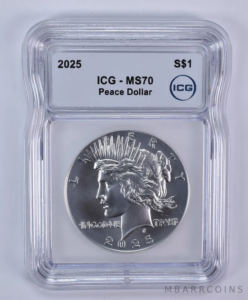 2025 Peace Silver Dollar MS70 ICG