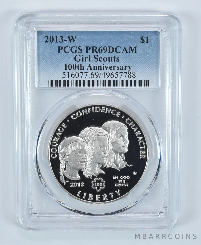 2013-W Girl Scouts Commemorative Dollar PR69 DCAM PCGS Blue Label