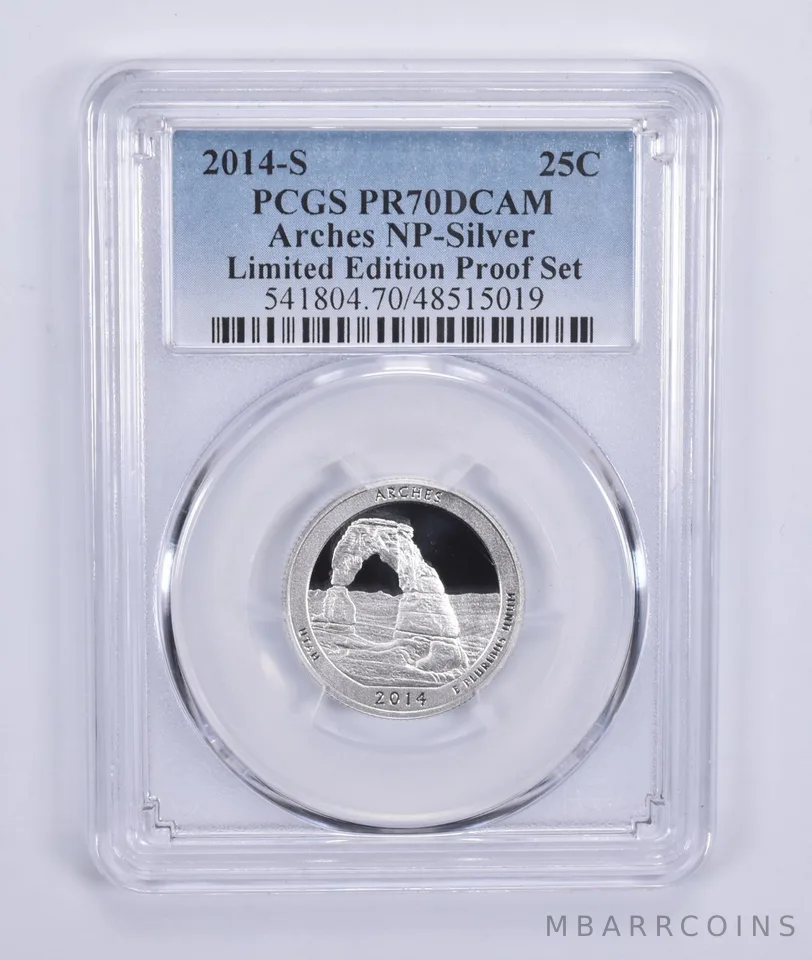 2014-S Quarter Silver Arches Limited Edition Set PR70 PCGS