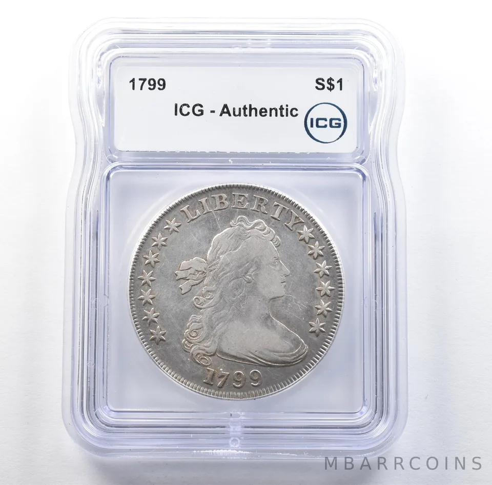1799 Draped Bust Silver Dollar Authentic ICG *3052